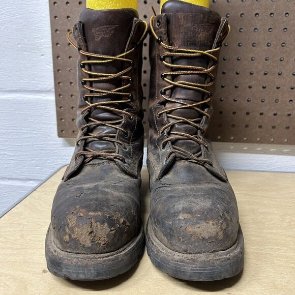 Red Wing Loggermax Men's Brown Leather Steel Toe Boots Size 11 D 4420 - Picture 2 of 11